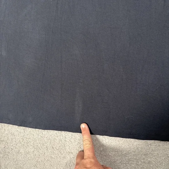 LL Bean Dress Womens Size S REG Black Sleeveless V Neck Midi Dress Rayon Spandex - Picture 11 of 16